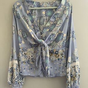 Free People Blue Women's Top